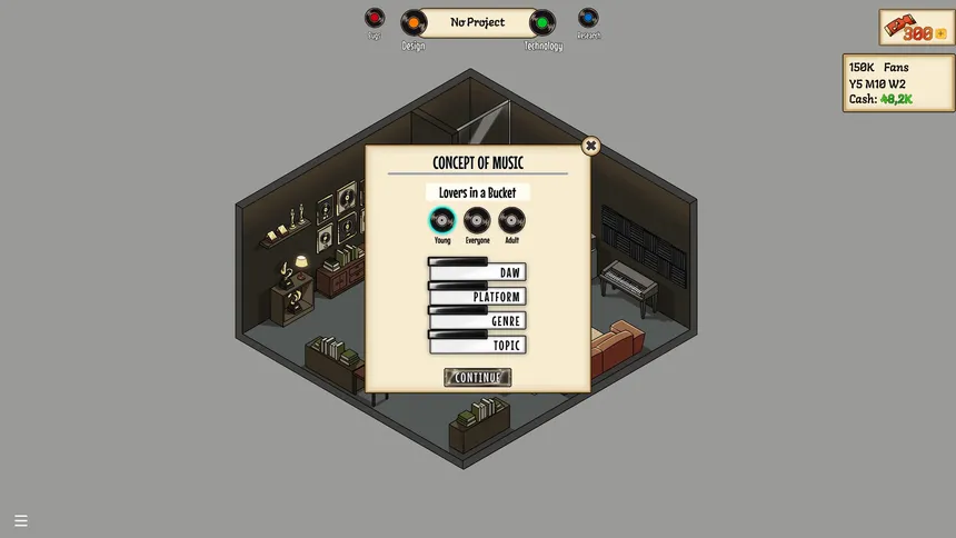 Скриншот 1 к игре Hitmaker Tycoon