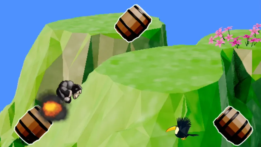 Скриншот 1 к игре Benny & Nana's Barrel Adventure