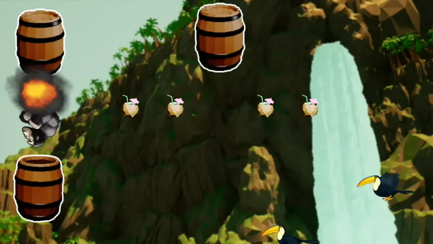 Скриншот 4 к игре Benny & Nana's Barrel Adventure