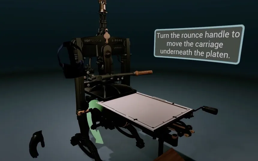 Скриншот 1 к игре 19th-century Printing Press Experience VR