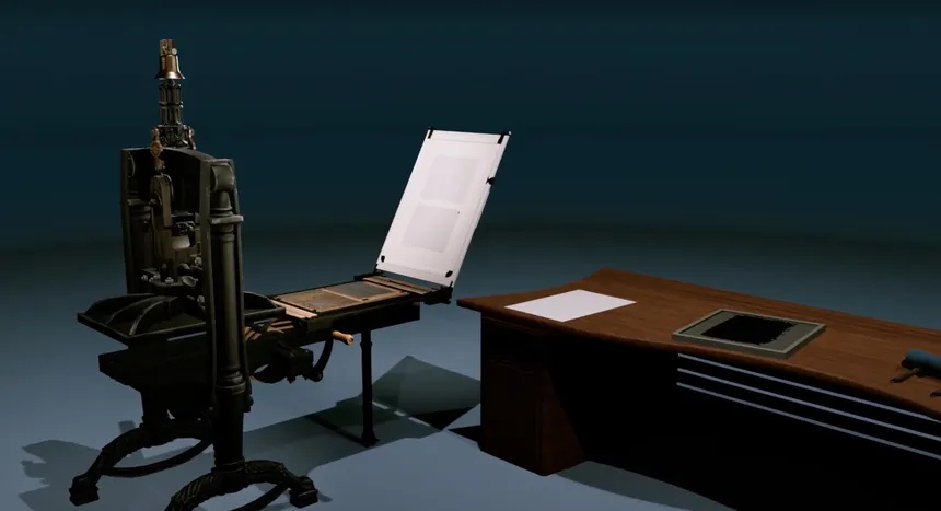 Скриншот 2 к игре 19th-century Printing Press Experience VR