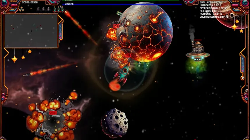 Скриншот 2 к игре Asteroids and Aliens