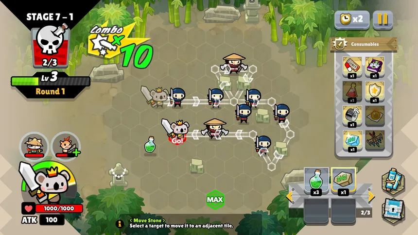 Скриншот 1 к игре Combo Critters: Battle Checkers