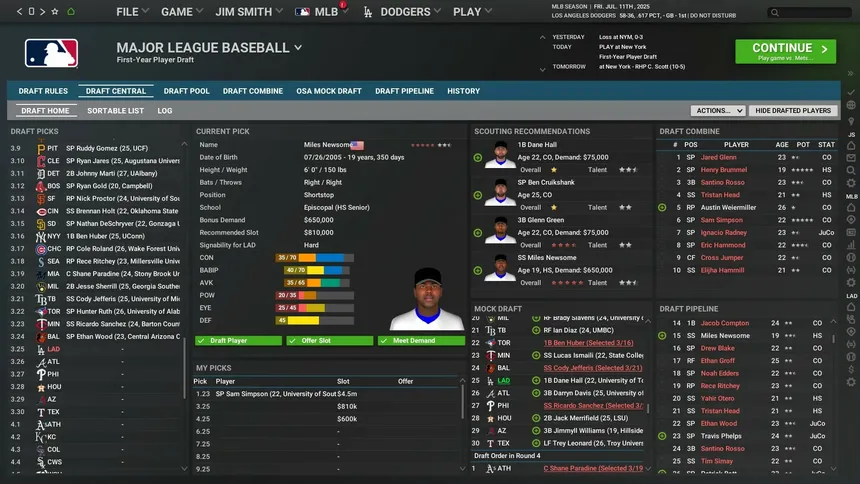 Скриншот 2 к игре Out of the Park Baseball 26
