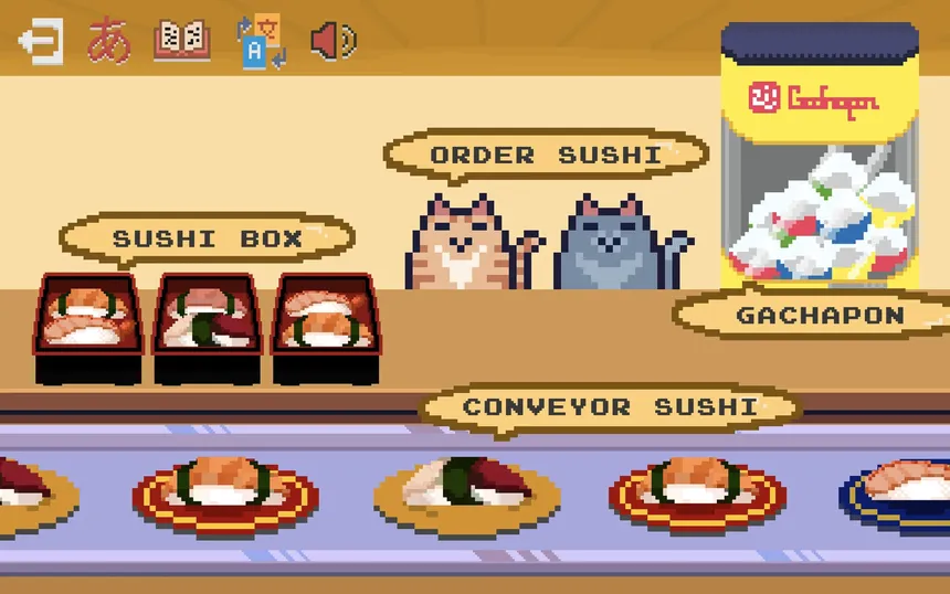 Скриншот 1 к игре Learn Japanese Kana & Vocab with Sushi