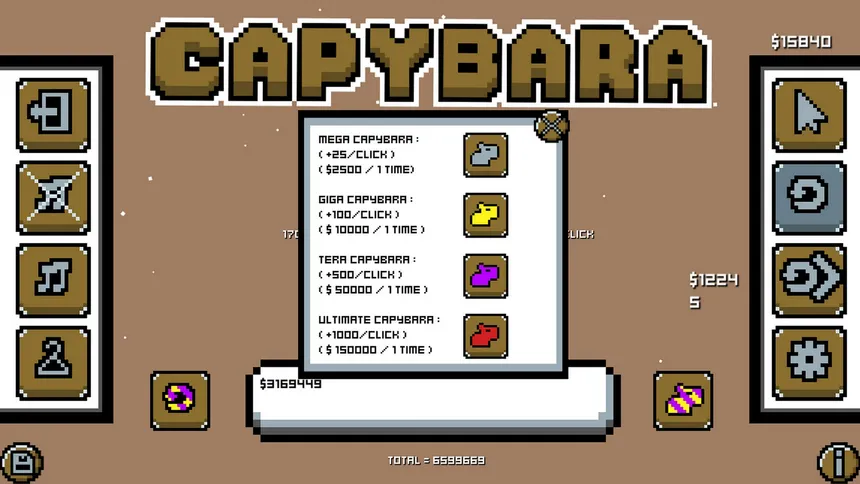 Скриншот 8 к игре Capybara Achievement Clicker