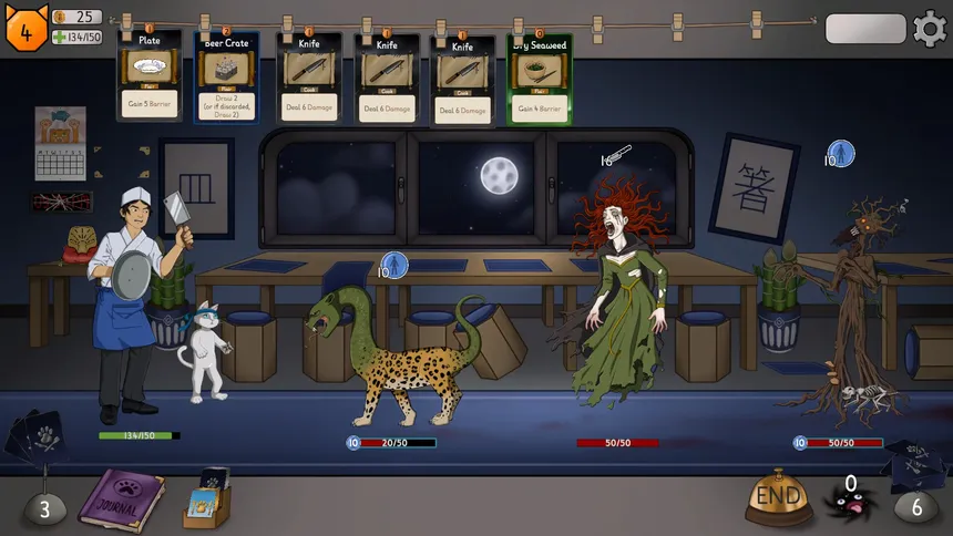 Скриншот 3 к игре A Recipe for Survival - Cat Cooking Roguelike Deckbuilder