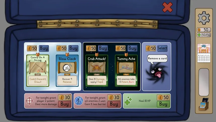 Скриншот 6 к игре A Recipe for Survival - Cat Cooking Roguelike Deckbuilder