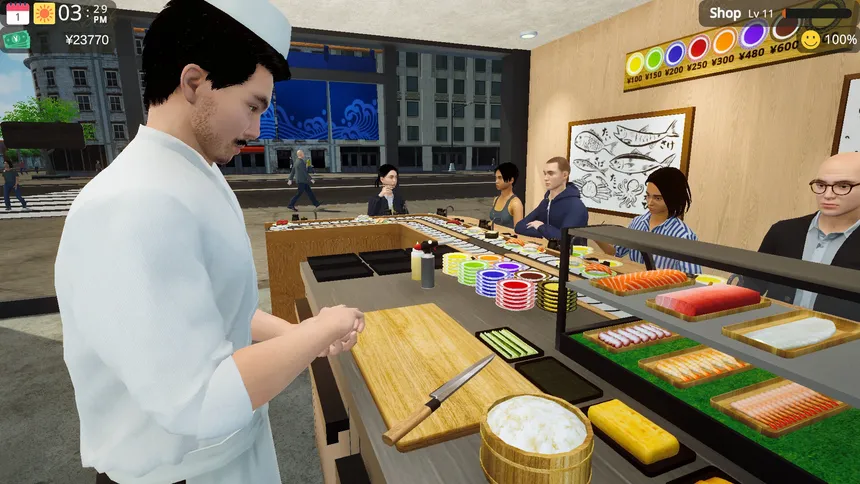 Скриншот 1 к игре Conveyor Belt Sushi Simulator: Prologue