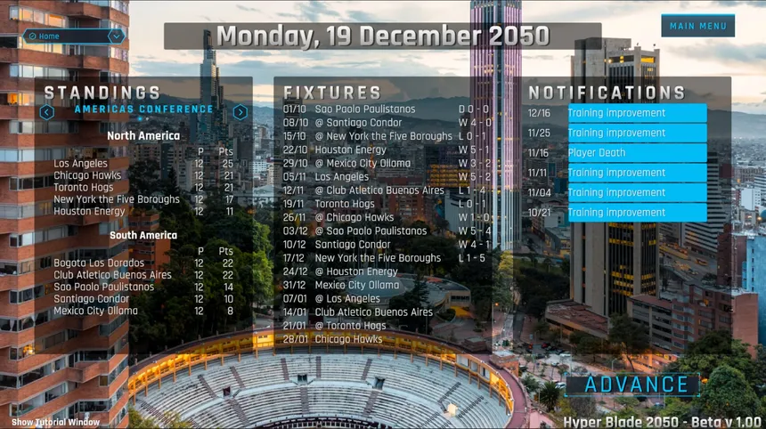 Скриншот 4 к игре HyperBlade 2050 - Dystopian Sports Manager