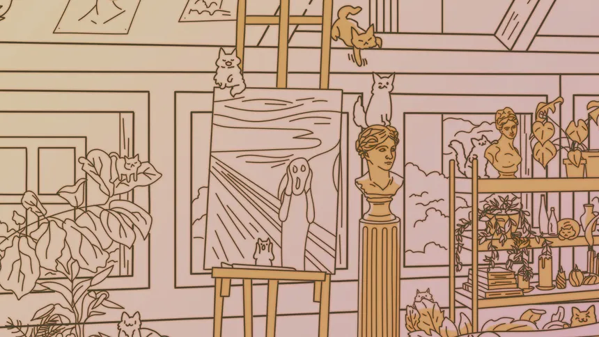 Скриншот 6 к игре Cats Visiting Cozy Art Studios