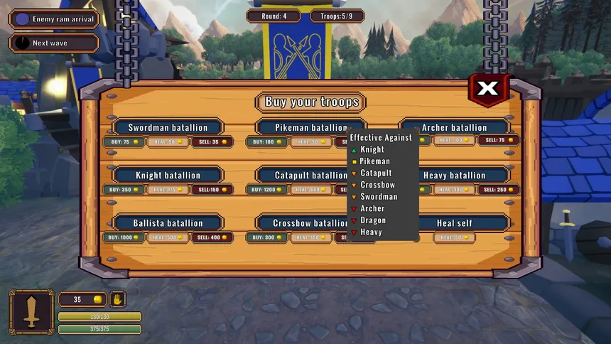Скриншот 6 к игре Keep of the knights