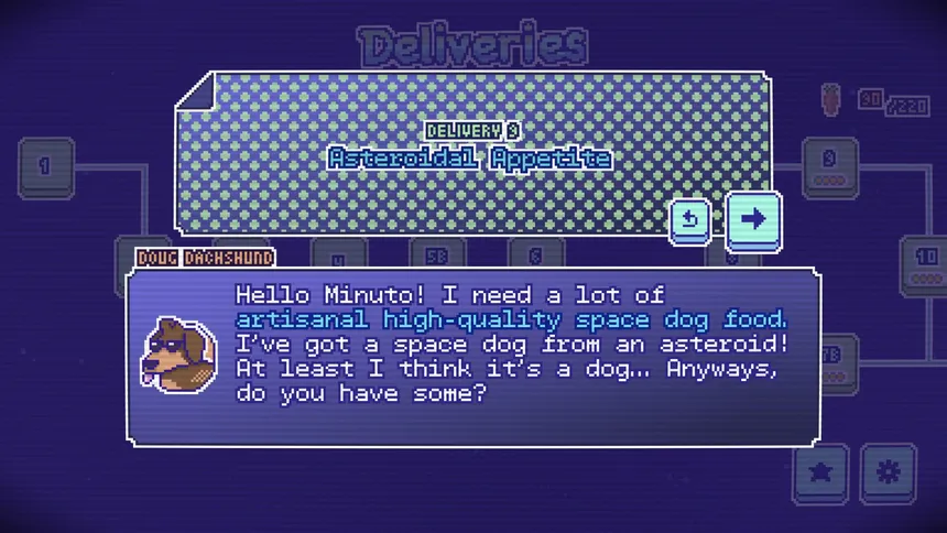 Скриншот 6 к игре Minuto - Galactic Deliveries