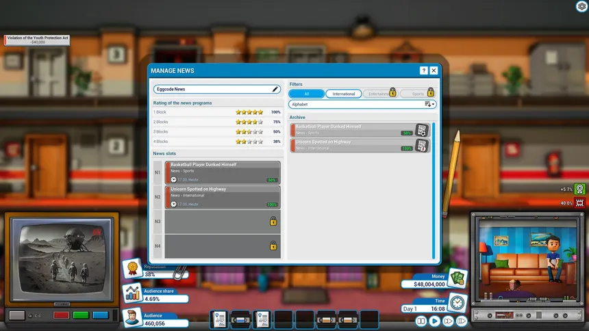 Скриншот 8 к игре Mad Television Tycoon