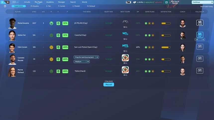 Скриншот 4 к игре Tennis Manager 25