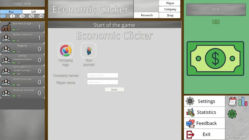 Скриншот 1 к игре Economic Clicker