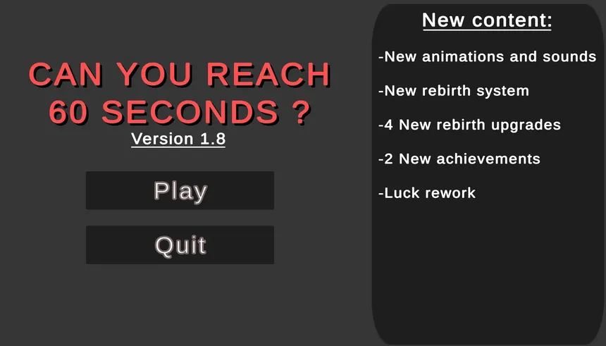 Скриншот 1 к игре Can you reach 60 seconds