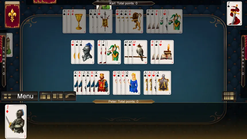 Скриншот 1 к игре Absolute Canasta for Windows 11