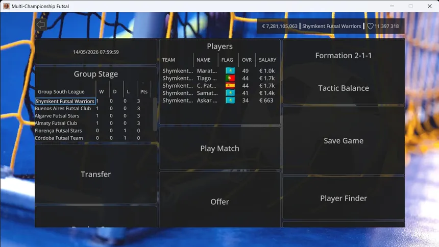 Скриншот 1 к игре Multi Championchip Futsal