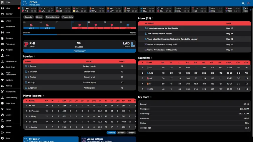 Скриншот 1 к игре Baseball Legacy Manager 25