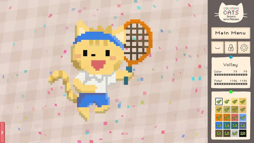 Скриншот 2 к игре Coloring Cats: Sports With Friends
