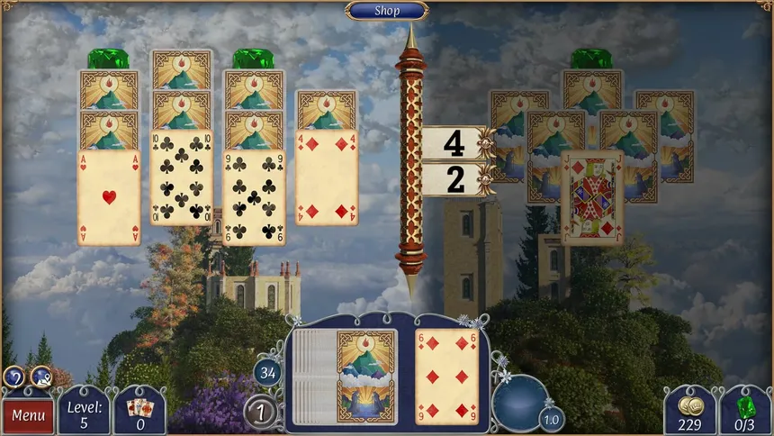 Скриншот 1 к игре Jewel Match Solitaire Fantasy - Collector's Edition