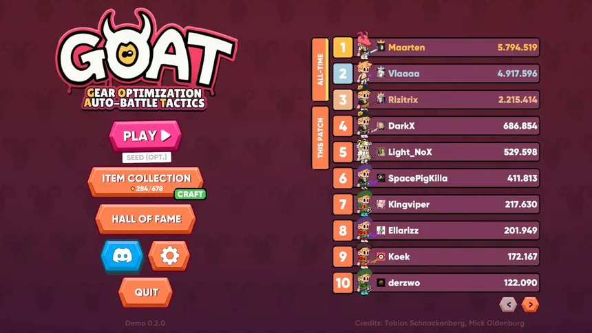Скриншот 6 к игре GOAT - Gear Optimization Auto-Battle Tactics