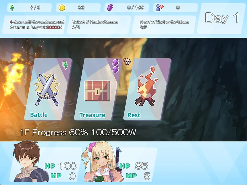 Скриншот 1 к игре Dungeon with Girl