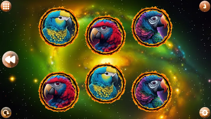 Скриншот 2 к игре Space Memory: Parrots