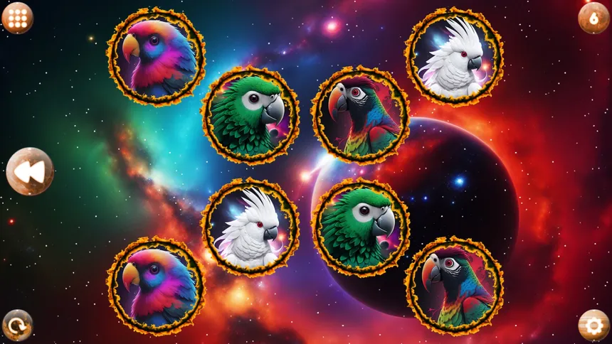 Скриншот 3 к игре Space Memory: Parrots