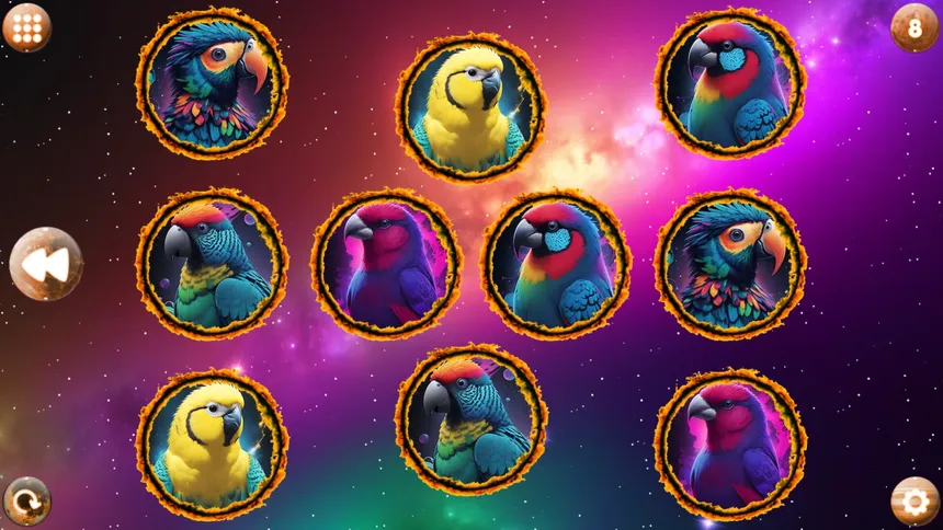 Скриншот 4 к игре Space Memory: Parrots