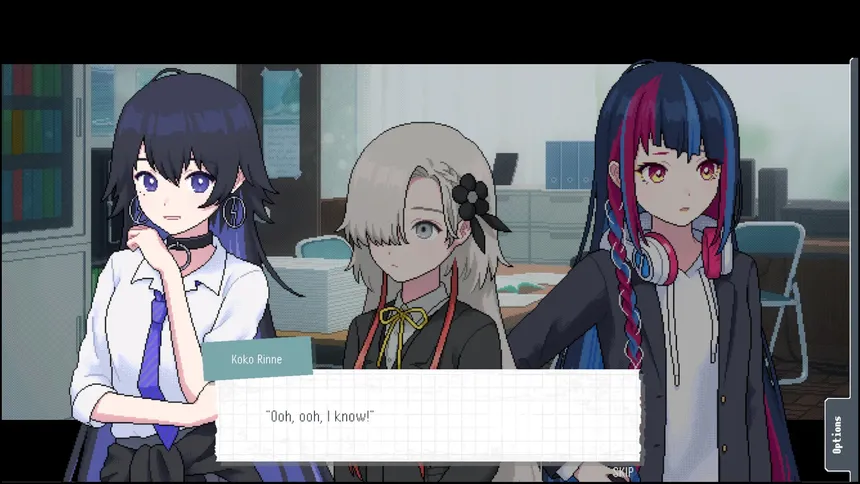 Скриншот 2 к игре 神椿學園新聞部(KAMITSUBAKI ACADEMY NEWSPAPER CLUB)