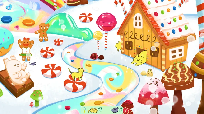 Скриншот 2 к игре Storytime Cats - Meows and Mistletoes