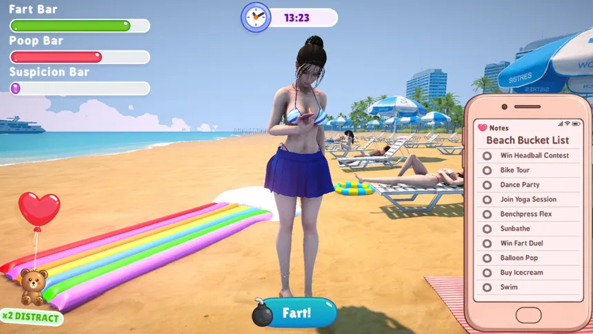 Скриншот 2 к игре Anime Fart Simulator