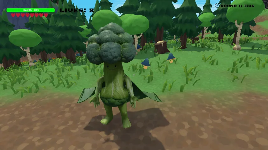 Скриншот 1 к игре Veggie Brawl: Battle for the Garden