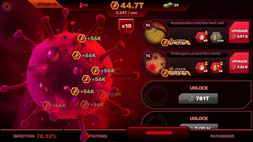 Скриншот 1 к игре Patient Zero: Plague Idle