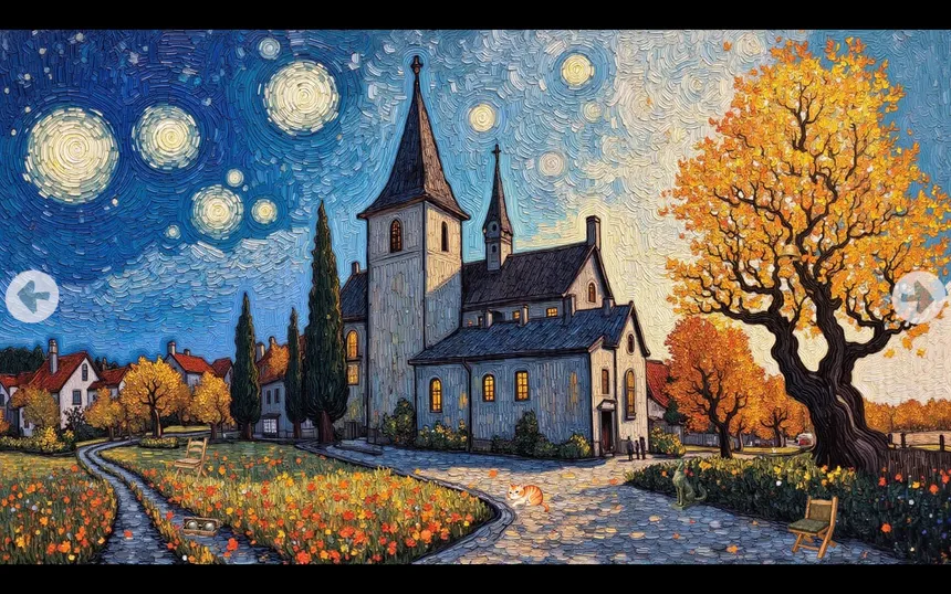 Скриншот 2 к игре Meow Time Machine: VAN GOGH