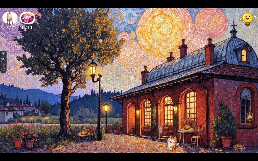 Скриншот 3 к игре Meow Time Machine: VAN GOGH