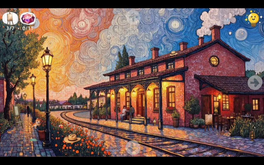 Скриншот 4 к игре Meow Time Machine: VAN GOGH
