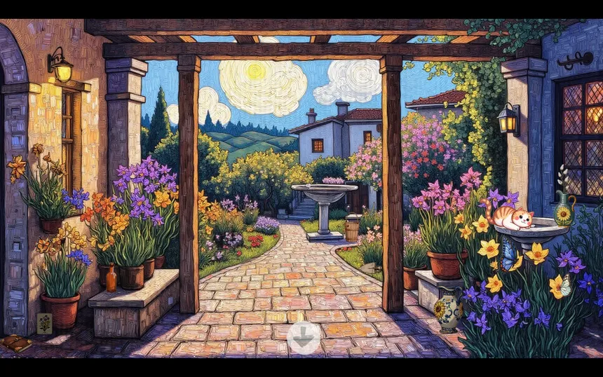 Скриншот 6 к игре Meow Time Machine: VAN GOGH