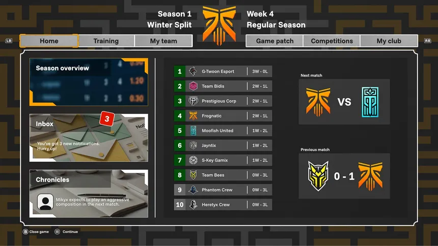 Скриншот 3 к игре Legends Esport Manager