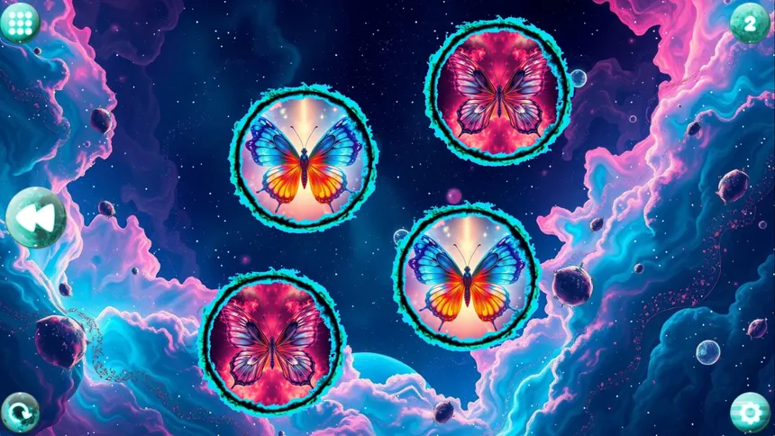 Скриншот 1 к игре Space Memory: Butterflies