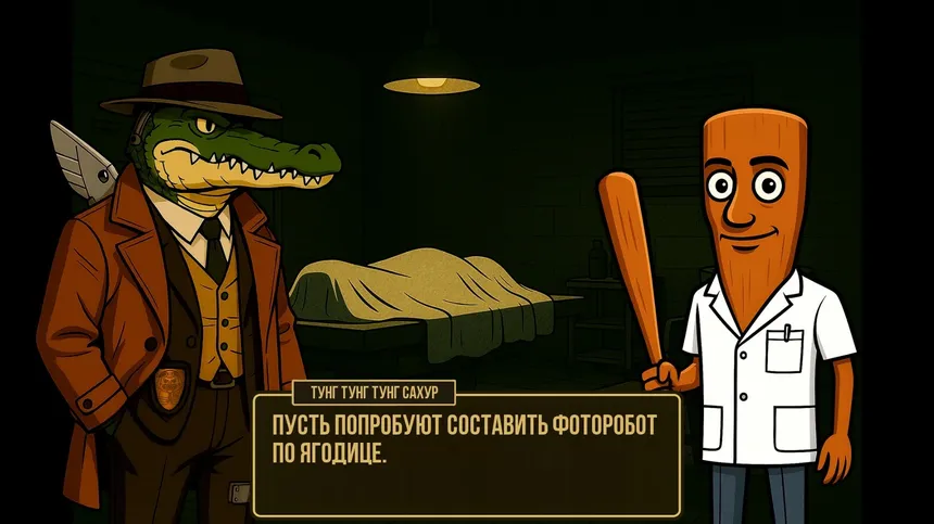 Скриншот 1 к игре Bombardiro Crocodilo: The Naked Clue