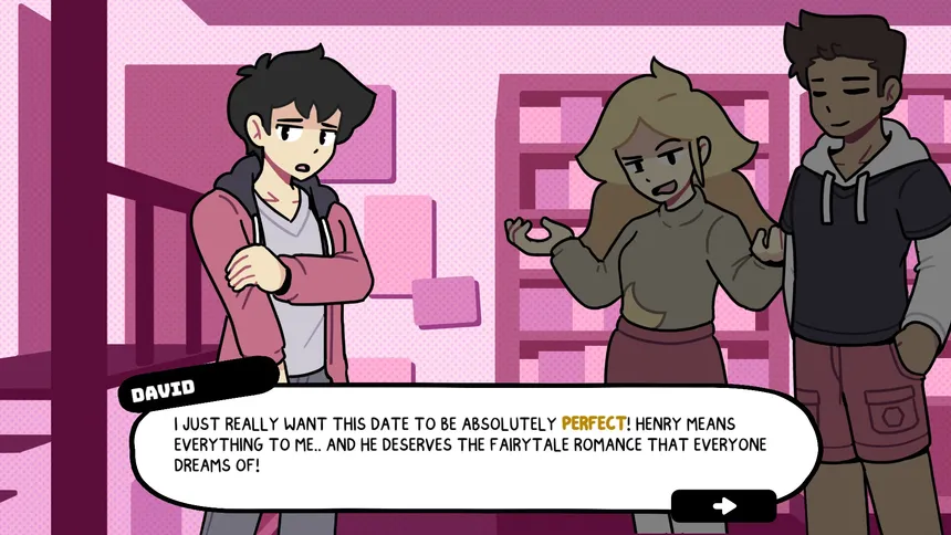Скриншот 1 к игре Warp Speed and Witchcraft: Disastrous Dating Sim