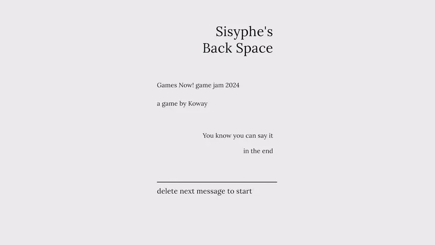 Скриншот 2 к игре Sisyphe's Backspace
