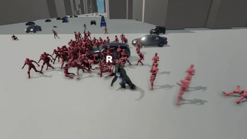 Скриншот 3 к игре A Gorilla vs 100 Men Simulator