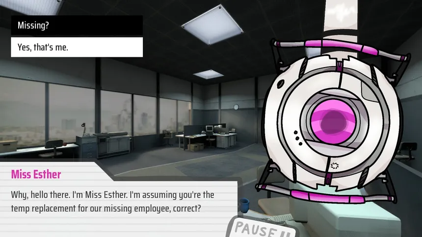 Скриншот 1 к игре Aperture Dating Simulator