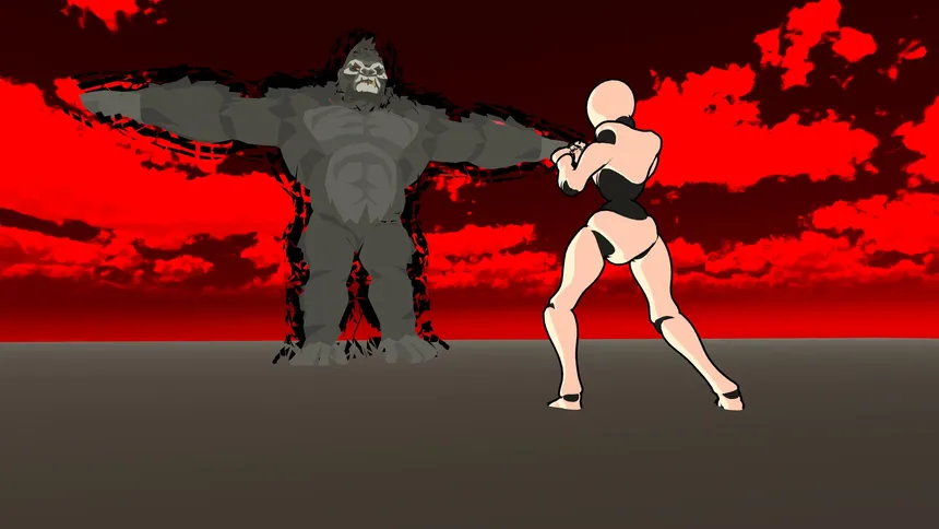 Скриншот 2 к игре 100 Humans Vs Gorilla