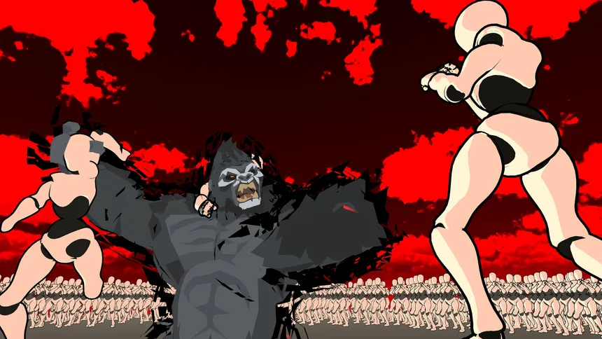 Скриншот 4 к игре 100 Humans Vs Gorilla