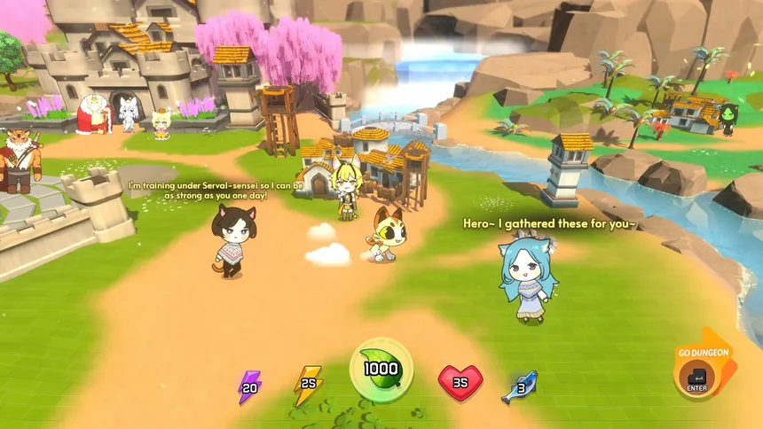 Скриншот 3 к игре Isekat: Crushed by a Computer, My Beloved Kitten is Transported to a Fantasy World where its Typing Skills Save the Kingdom!